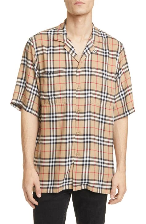 burberry button down short sleeve